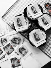 15 Edible polaroid pre-cut toppers | Wafer Card | Icing sheet.