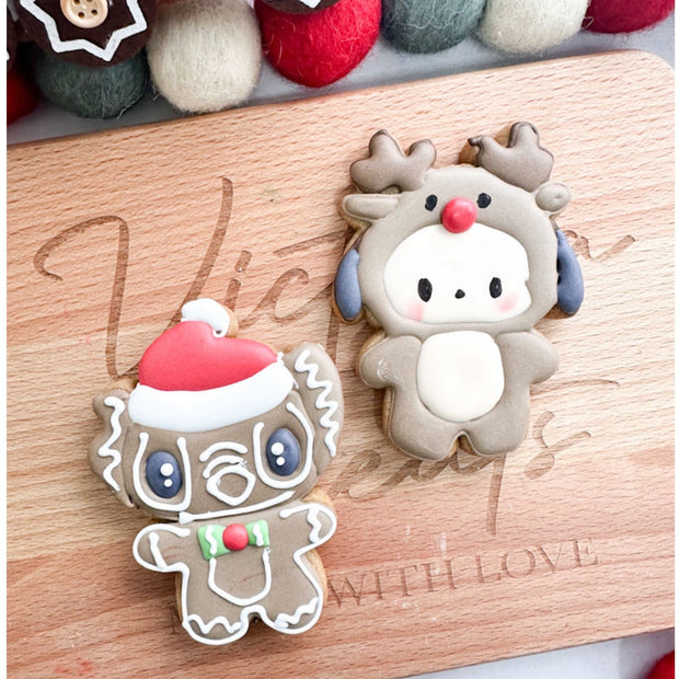 Stitch gingy cookie / Reindeer Pochacco cookies