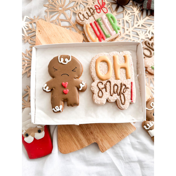 Personalised oh snap ginger boy cookie /oh snap biscuit / gingerbread biscuit