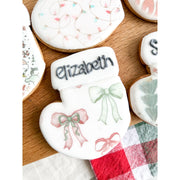 personalise christmas stocking cookie