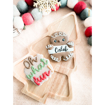 Personalised oh snap ginger boy cookie /oh snap biscuit / gingerbread biscuit