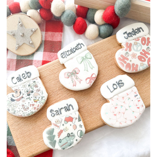 personalise christmas stocking cookie