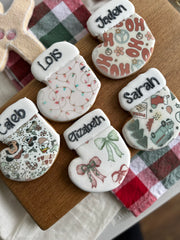 personalise christmas stocking cookie