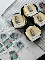 15 Edible polaroid pre-cut toppers | Wafer Card | Icing sheet.