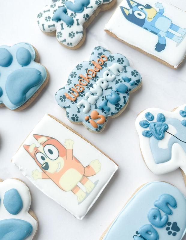 bluey inspired cookies