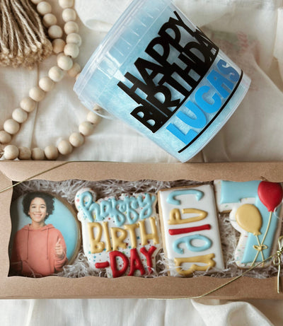 Happy birthday gift/ birthday cookies/ photo cookie/ Polaroid cookie/custom cookies,/custom birthday cookies/ Any age gift / Themed cookie